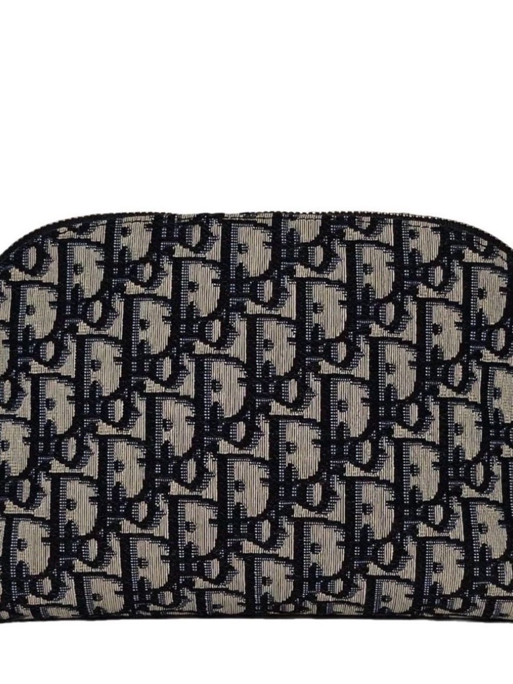 Dior Monogram Cosmetic Pouch in Navy and Beige